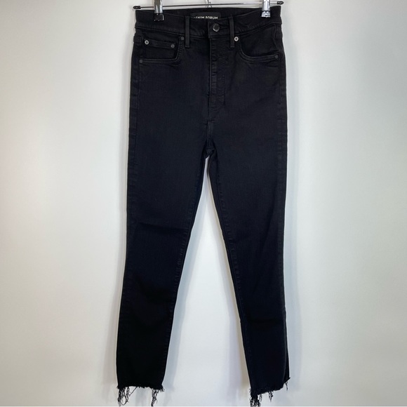 DENIM Forum The Lola High Rise Skinny Crop Jeans Black - Picture 4 of 15